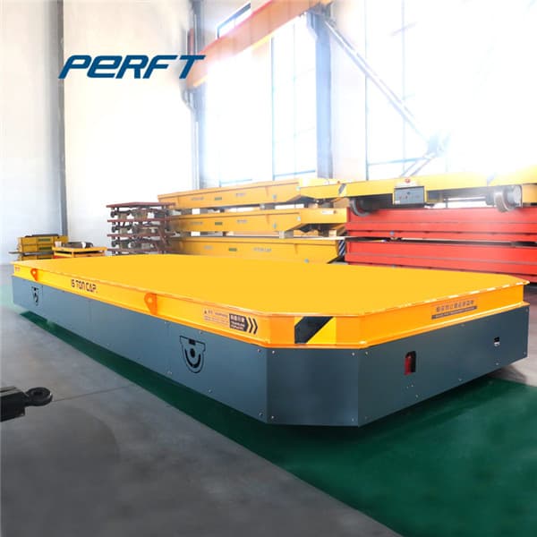 Heat Insulating Electric Flat Cart For Steel Rolls Warehouse